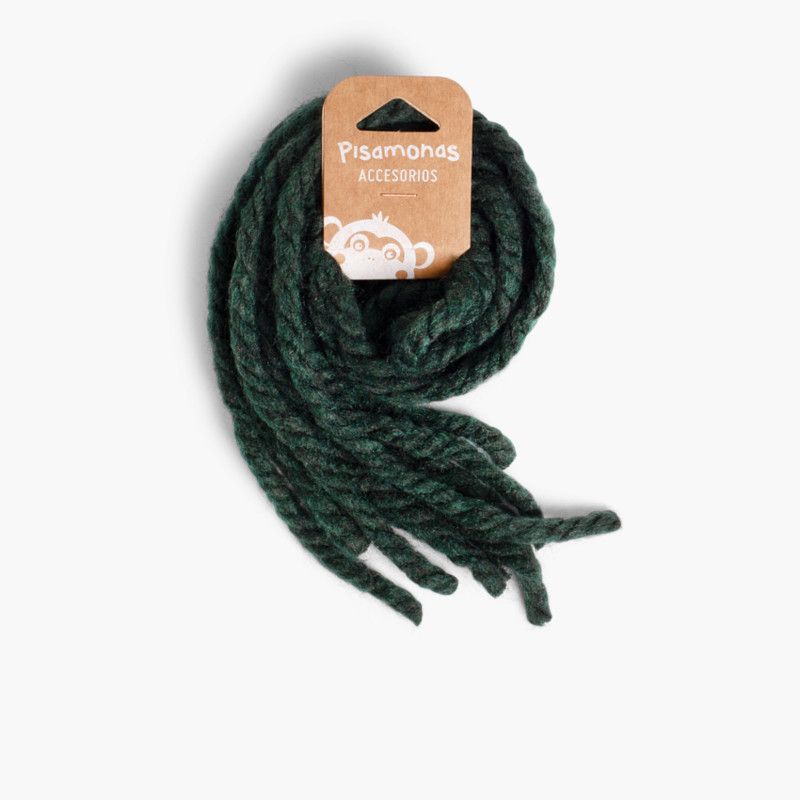 Cordones para el pelo de niña en lana monocolor