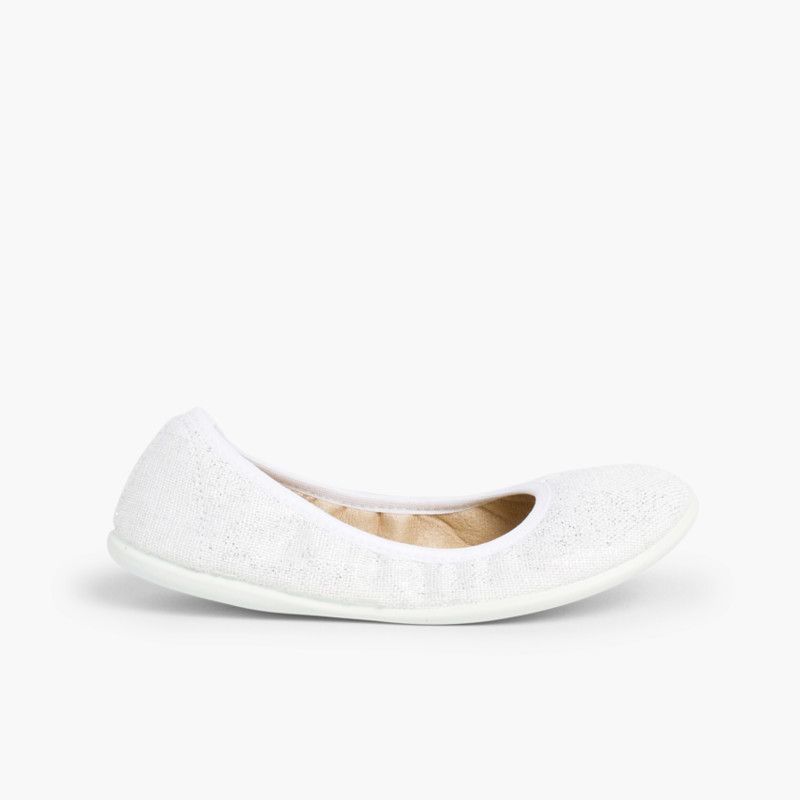 Manoletinas de Lino Metalizado