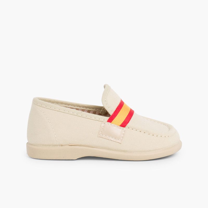 Mocasines Niño Tela Bandera España