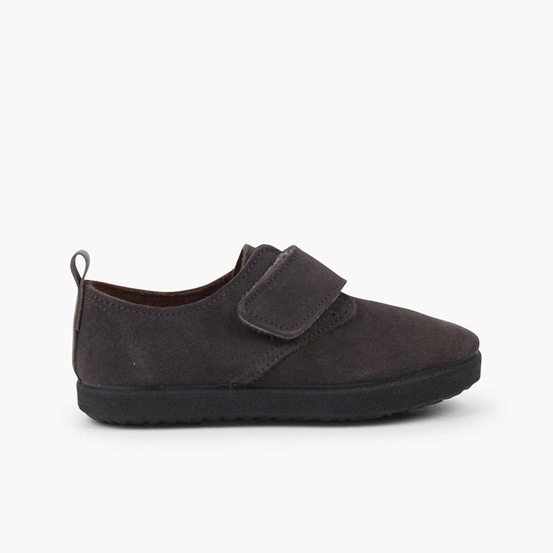 Blucher de tira adherente    casual en piel de serraje 
