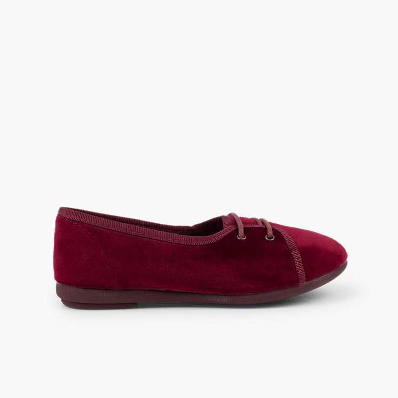 Blucher niña terciopelo salón