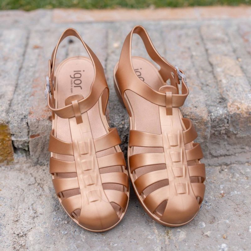 Cangrejeras clásicas biarritz metalizadas