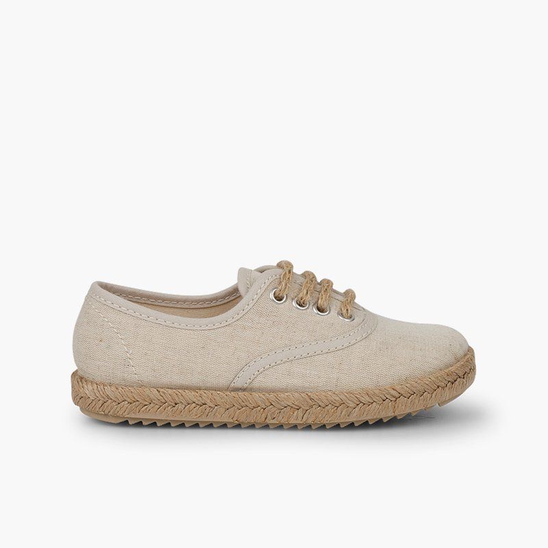 Zapatillas niños suela y cordones yute