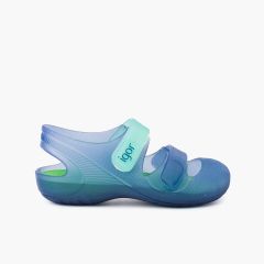 Zapatillas Playa Piscina Bondi Azul Marino y Verde