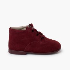 Bota Galesa / Botita Inglesa Serraje Burdeos