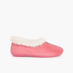 Zapatillas Casa Bamara forro tipo Borrego Rosa