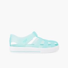 Cangrejeras con tira adherente Tipo Tenis Aguamarina