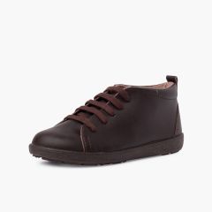 Zapatos Piel Tipo Botines Pisacacas Marrón