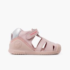 Sandalias niña dibujo flor Biogateo Rosa