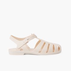 Cangrejera Clásica Mate Biarritz Mujer  Marfil