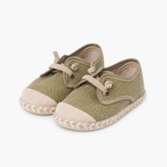 Blucher niño puntera yute cordon elástico Kaki