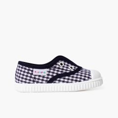Zapatillas Vichy sin cordones Azul Marino