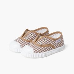 Zapatillas Vichy sin cordones Tostado