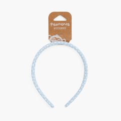 Diadema fina estrellas Azul Celeste