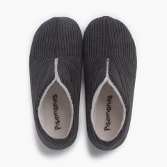 Zapatillas Casa Tipo Babuchas de Pana Gris