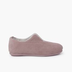 Zapatillas Casa Tipo Babuchas de Pana Nude