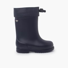 Botas Agua Interior Borreguito Cierre Ajustable Azul Marino