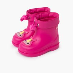 Botas De Agua Infantiles Rinoceronte Fucsia