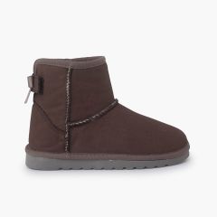 Botas Tipo Australianas Lazo Trasero Marrón