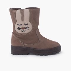 Botas serraje elastico Conejo Topo