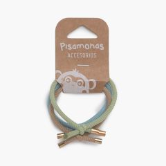 Gomas lisas para el pelo Azul/Beige/Verde