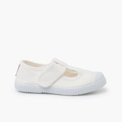 Zapatillas sandalia niños puntera goma Blanco