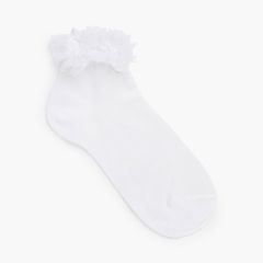 Calcetín corto puño plumeti Blanco
