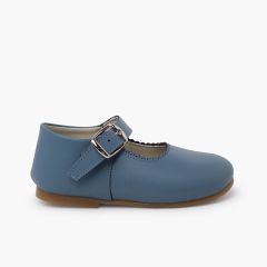 Mercedita piel piso caramelo Azul Azafata