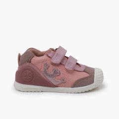 Zapatillas Biomecanics doble tira adherente corona Rosa