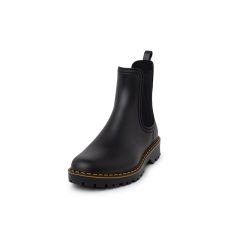 Botines agua mate pespunte suela track Negro