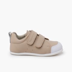 Zapatillas blanditas piel doble cierre adherente Arena