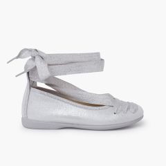 Bailarinas goyescas con cintas brillo Plata