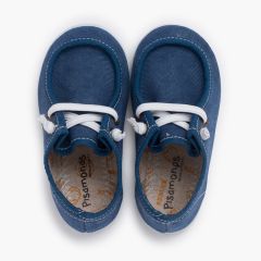 Náuticos wallaby suela fina cordones elásticos Azul Marino