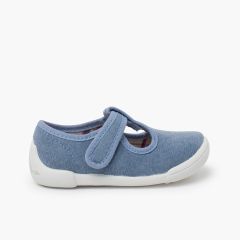 Pepitos barefoot tira adherente piso blanco Azul