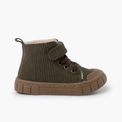 Bota Garvalín pana cordones elásticos  Kaki