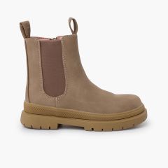 Botas Garvalín tipo chelsea Topo
