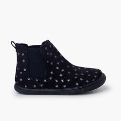 Botas barefoot niña con estrellas Azul Marino