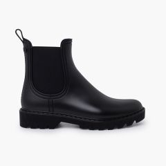 Botines agua elásticos niña y mujer Negro