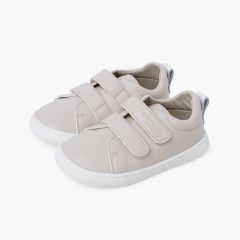 Zapatillas barefoot colores doble tira adherente Crudo