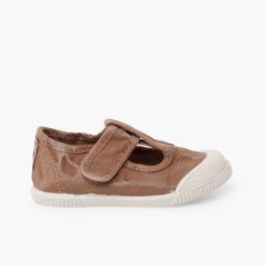 Pepitos puntera barefoot lona lavada Tierra