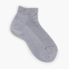 Calcetines tobilleros canalé hilo metalizado Plata
