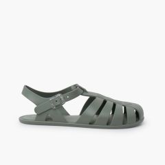 Cangrejeras barefoot niños y mujer Verde