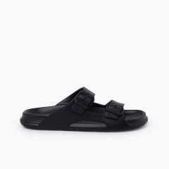 Chanclas goma EVA tallas altas Negro