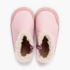 Botas barefoot neopiel cuello borreguito Rosa