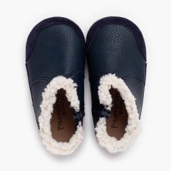 Botas barefoot neopiel cuello borreguito Azul Marino