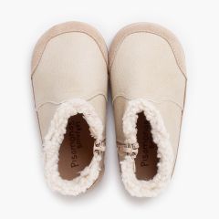 Botas barefoot neopiel cuello borreguito Beige