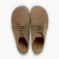 Botas barefoot serraje cordones Topo