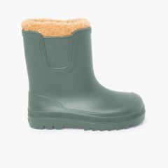 Botas agua barefoot wide chelsea borreguito Verde