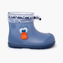 Botines de agua barefoot ajustables pato Azul