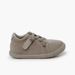 Zapatillas serraje barefoot cordones elásticos Piedra
